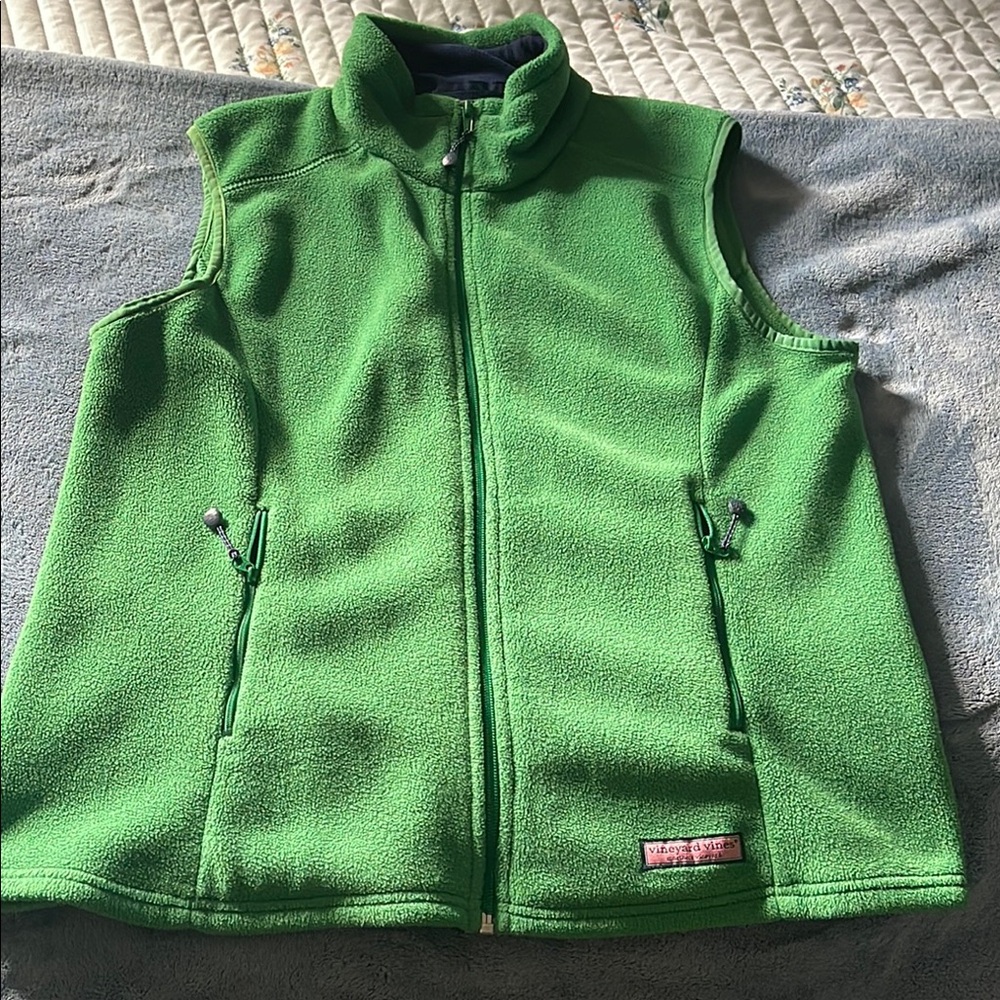 Vineyard Vines Green Fleece Vest